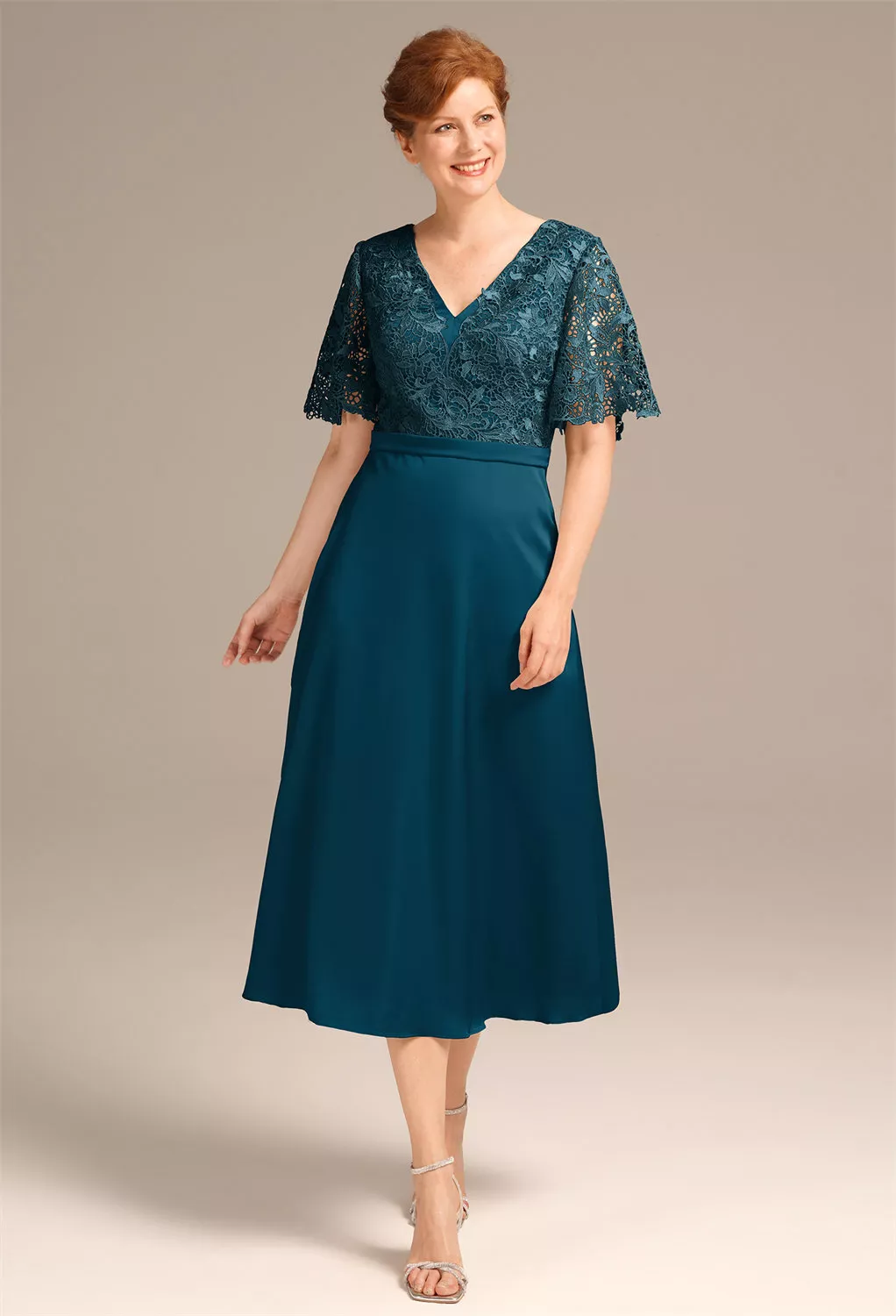 AW Pamela Deep Lake  Spring Mother of The Bride Dresses
