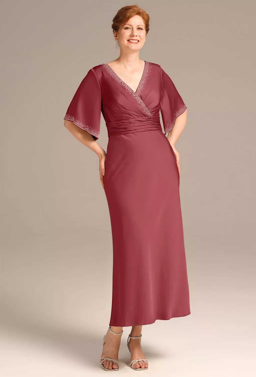 AW Oleander Burgundy  Mother of the Bride Dresses