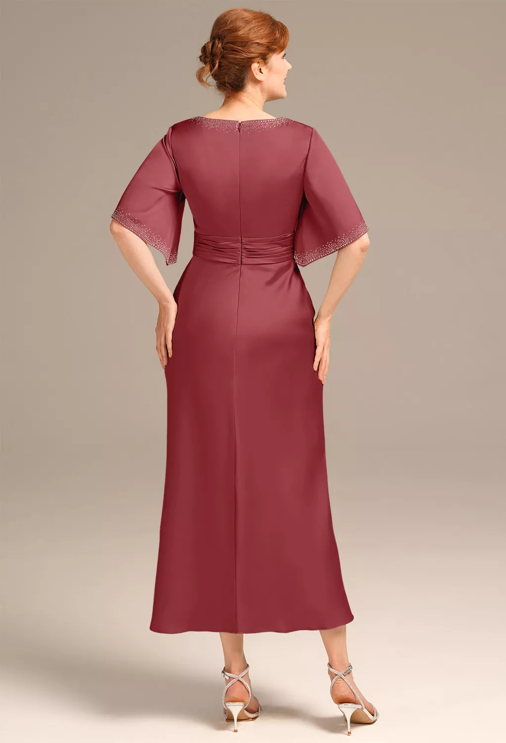 AW Oleander Burgundy  Mother of the Bride Dresses