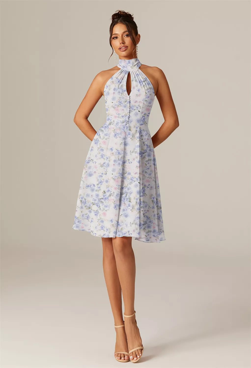 AW Lucerne Azure Purple Print  Spring Wedding Guest Dresses