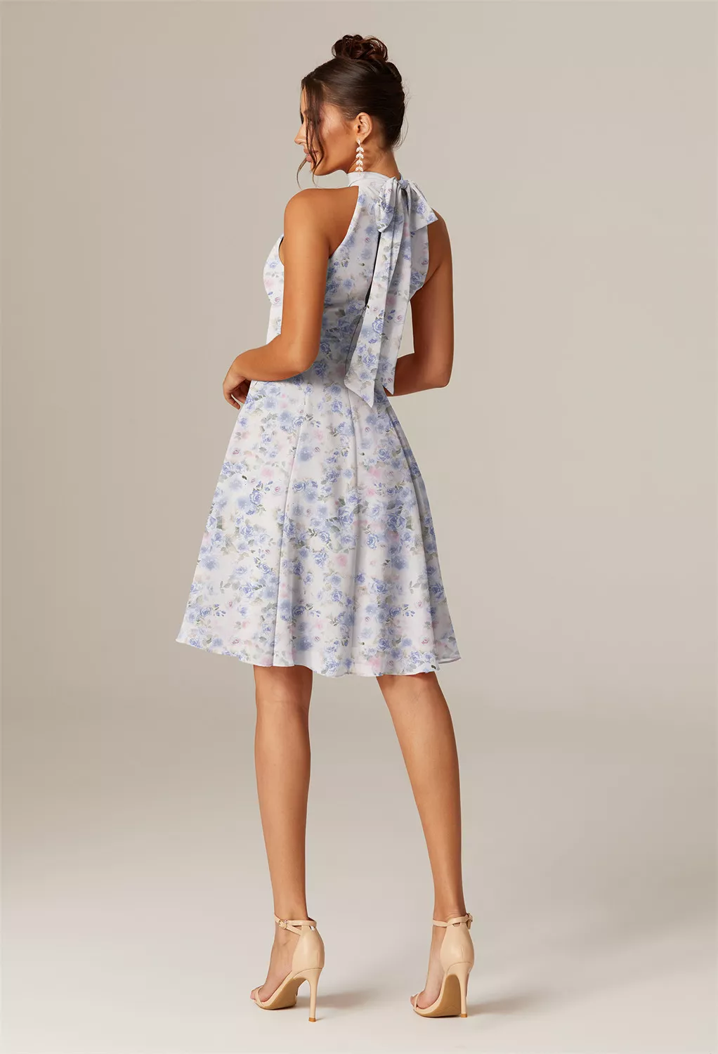 AW Lucerne Azure Purple Print  Spring Wedding Guest Dresses
