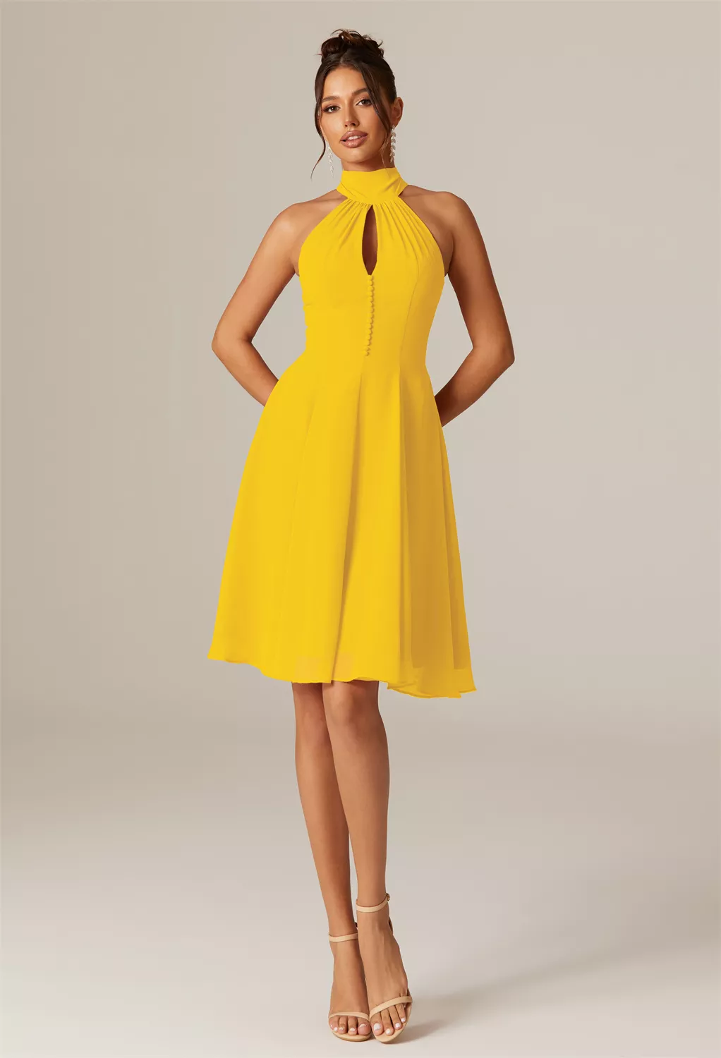 AW Lucerne Mustard Yellow  Beach Wedding Guest Dresses