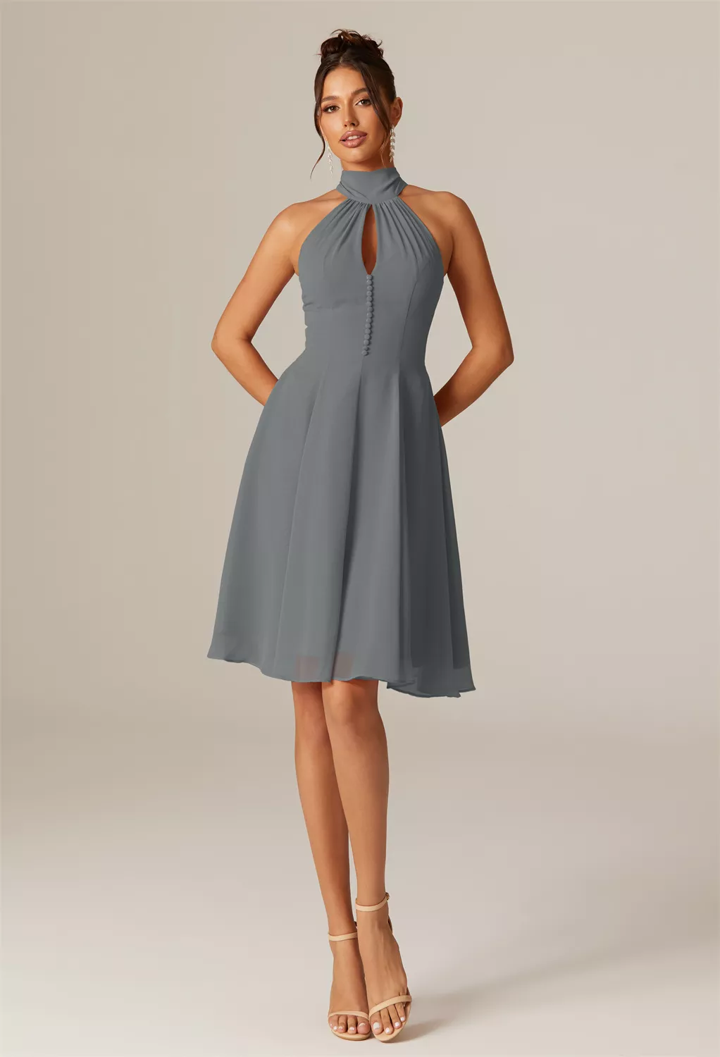 AW Lucerne Steel Gray  Spring Wedding Guest Dresses
