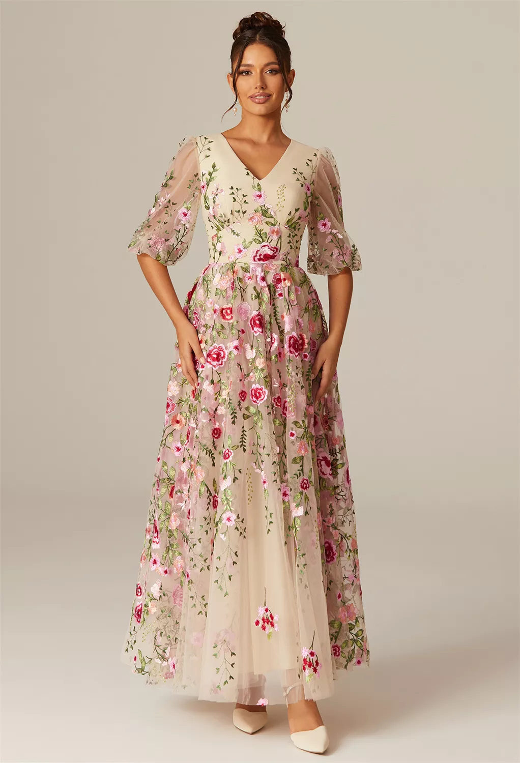 AW Breezy Multi Color  Spring Wedding Guest Dresses