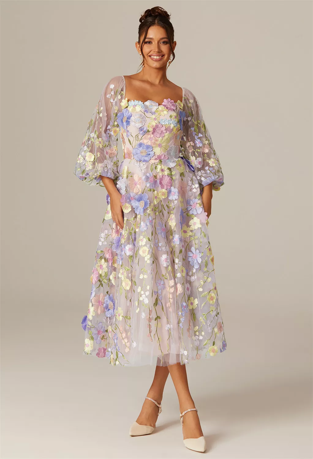 AW Catharine Multi Color  Spring Wedding Guest Dresses