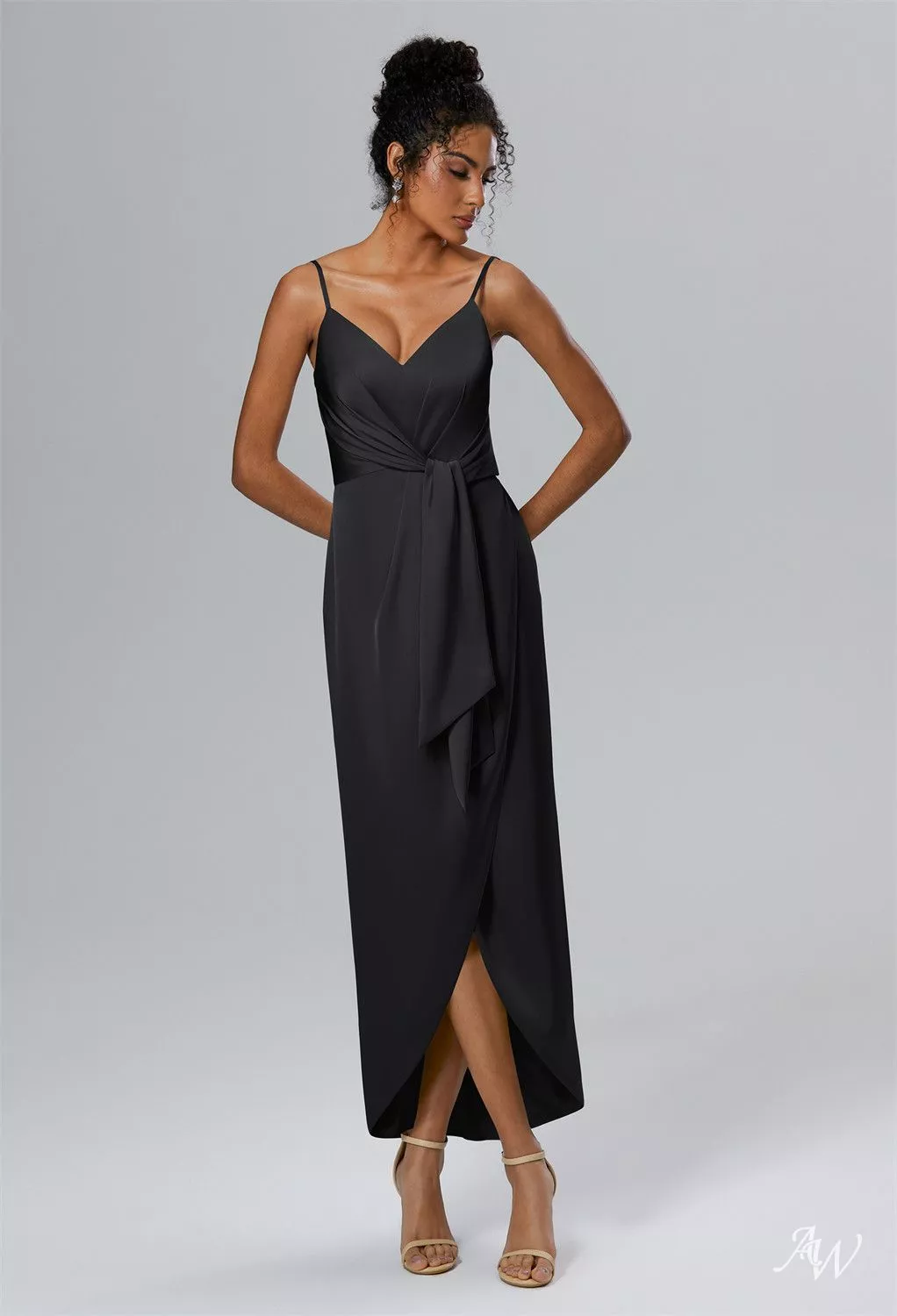 what is a midi length dress Joey Polka Dot Midi Dress