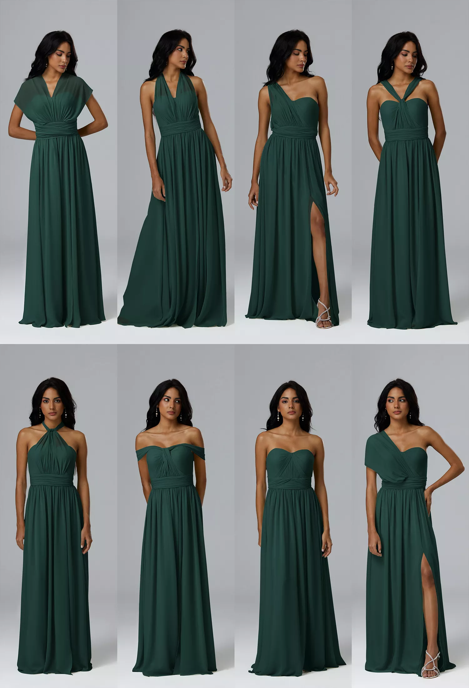 AW Annie Dark Emerald  Convertibile Convertible Bridesmaid Dresses