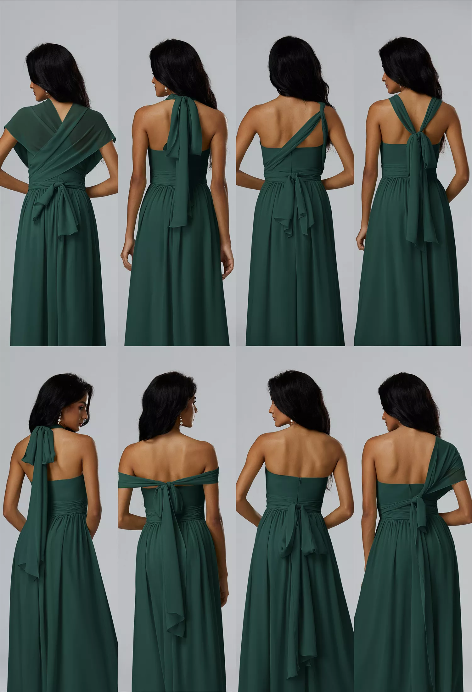 AW Annie Dark Emerald  Convertibile Convertible Bridesmaid Dresses