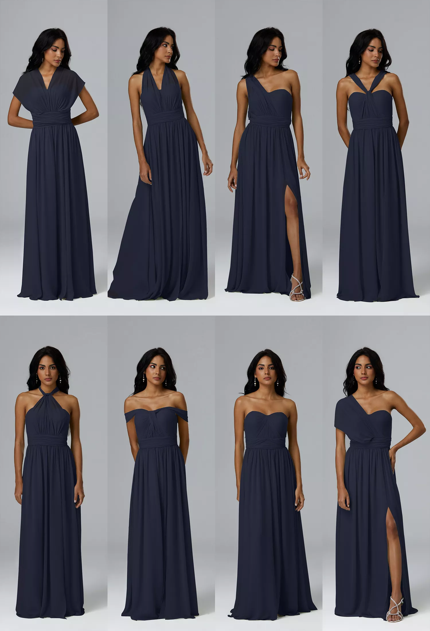 AW Annie Dark Navy  Convertibile Long Bridesmaid Dresses