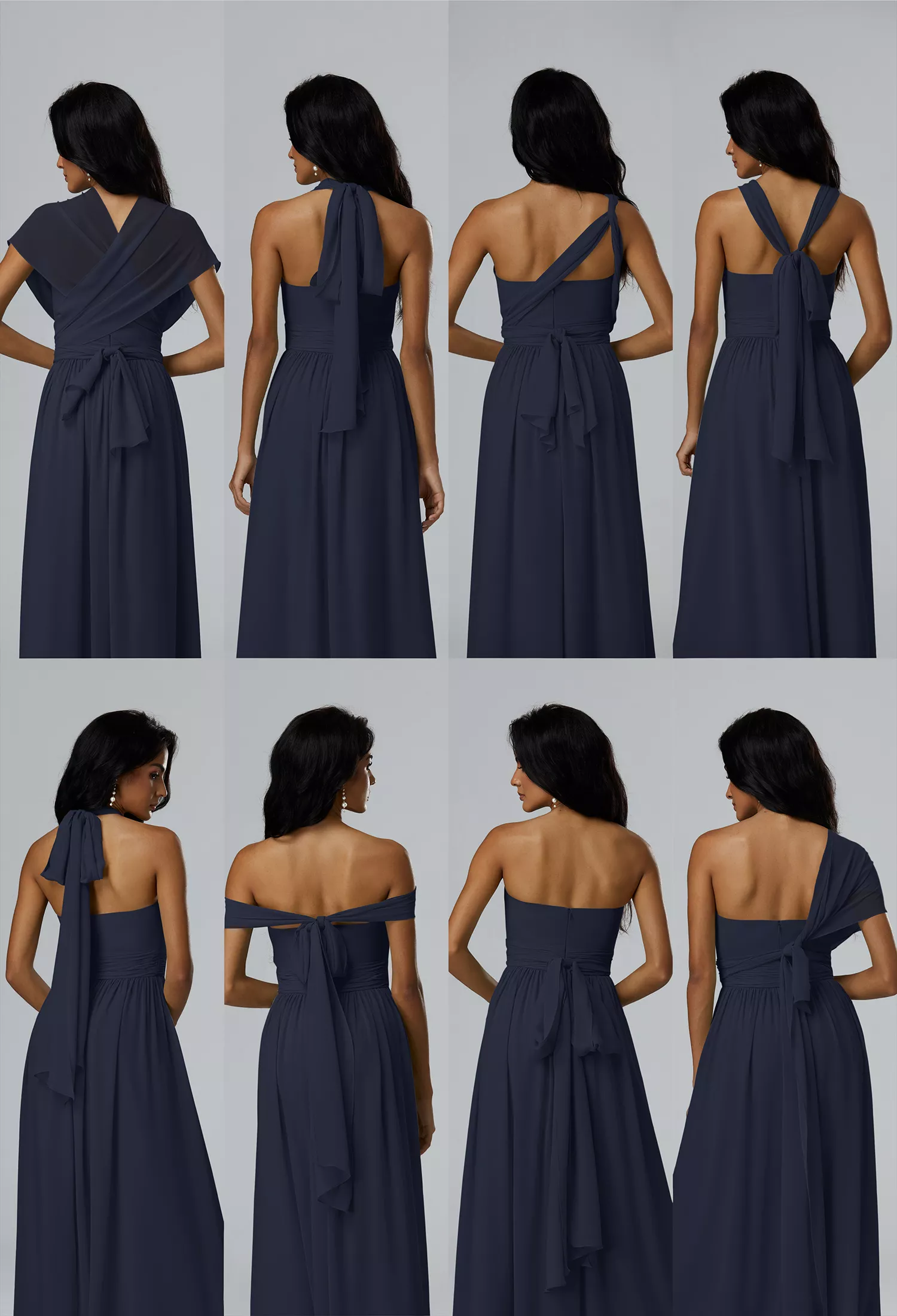 AW Annie Dark Navy  Convertibile Long Bridesmaid Dresses
