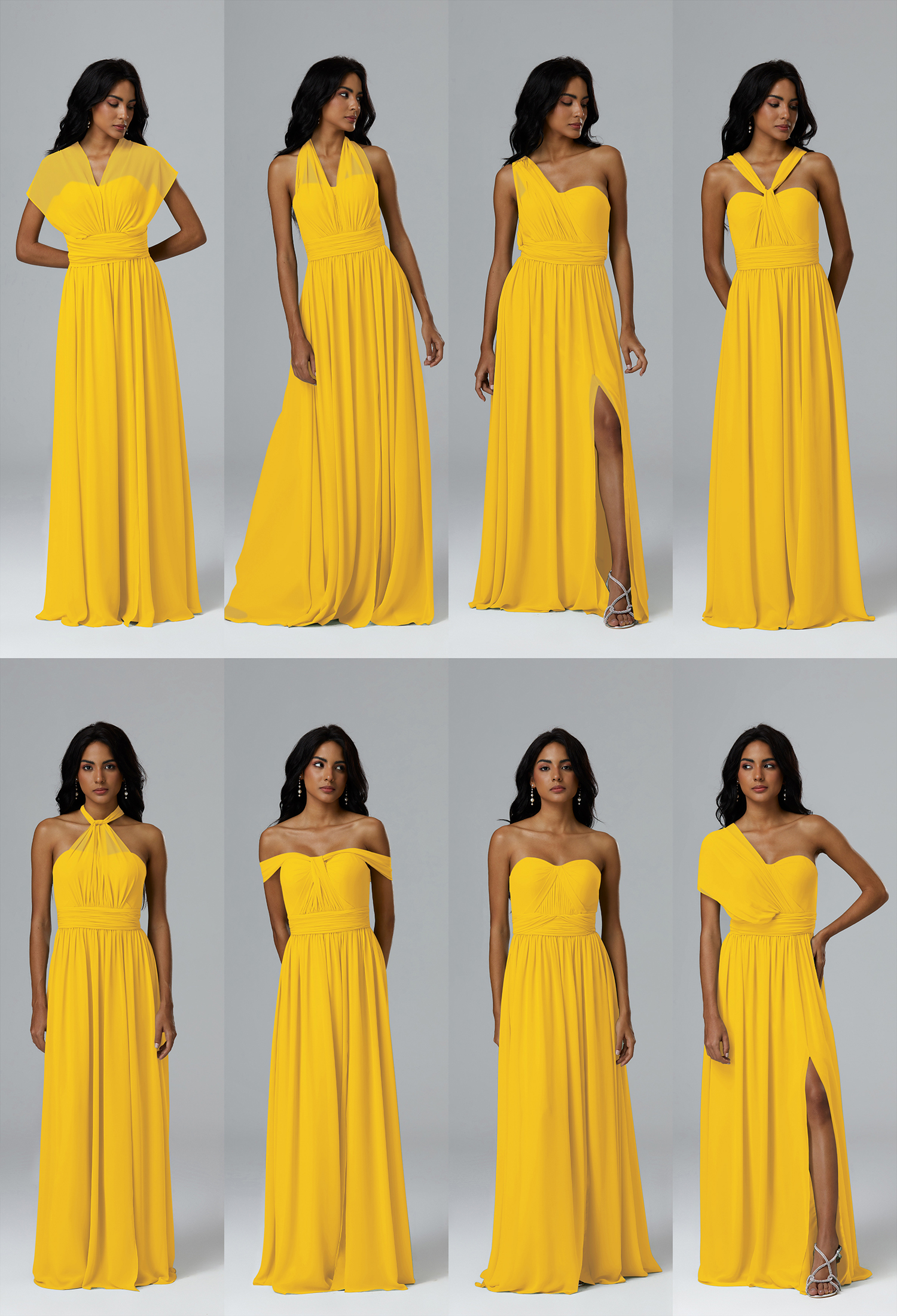 AW Annie Mustard Yellow  Convertibile Convertible Bridesmaid Dresses