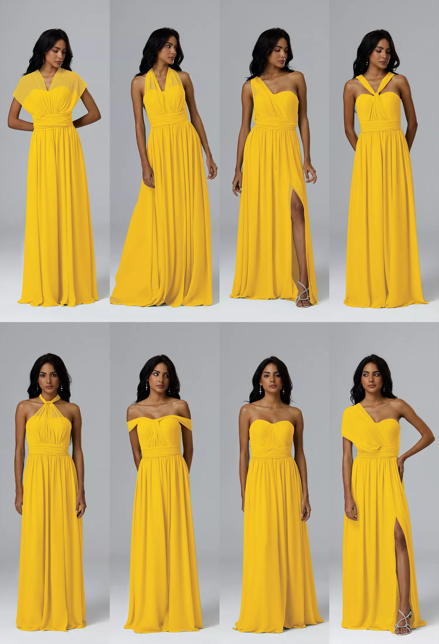 AW Annie Mustard Yellow  Convertibile Convertible Bridesmaid Dresses