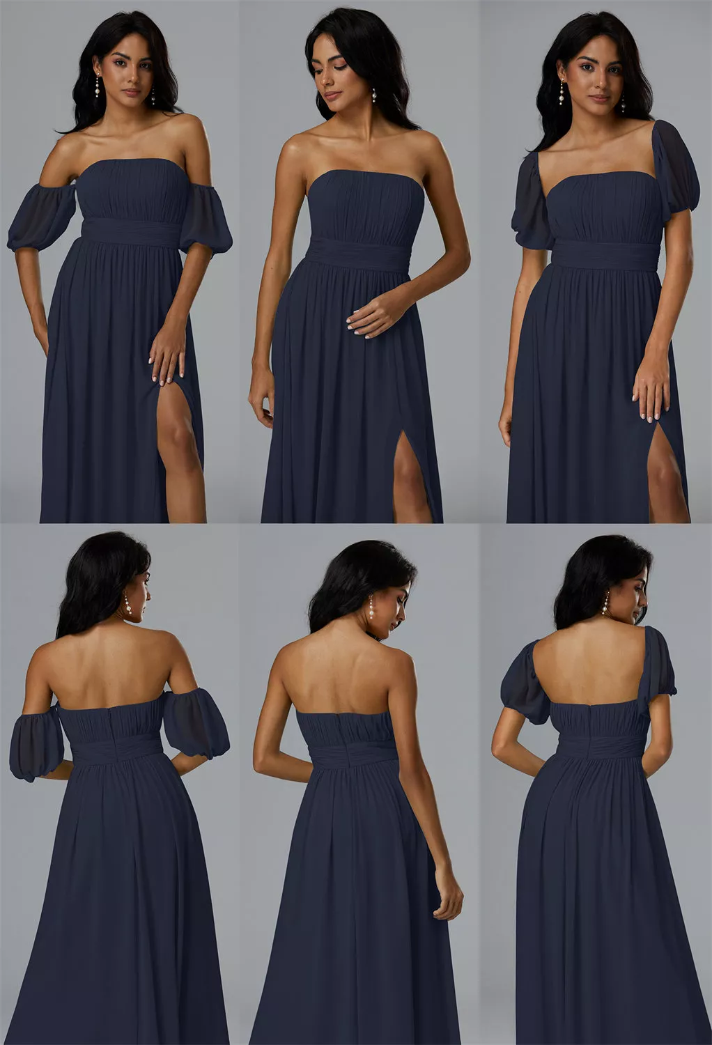 AW Thalia Dark Navy  Convertibile Long Bridesmaid Dresses