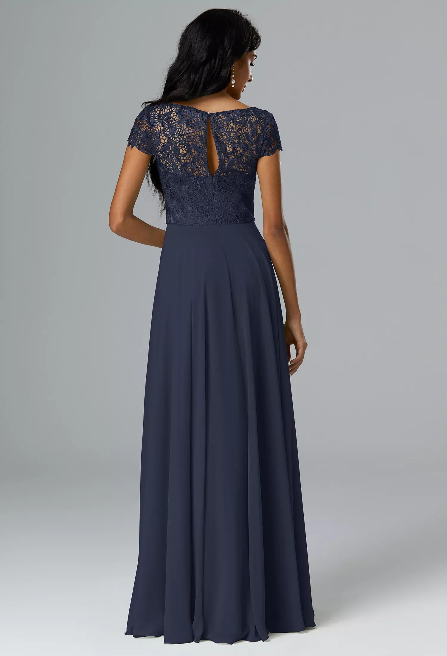 AW Katy Dark Navy  Long Bridesmaid Dresses