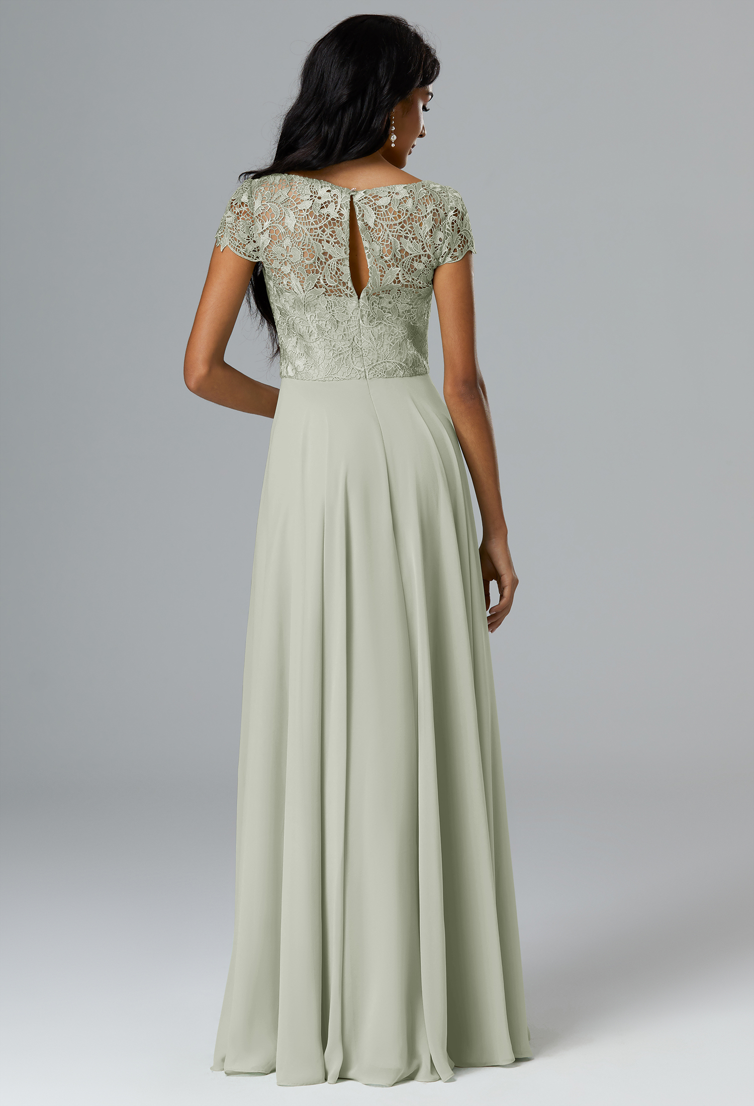 AW Katy Sage Green  Long Bridesmaid Dresses
