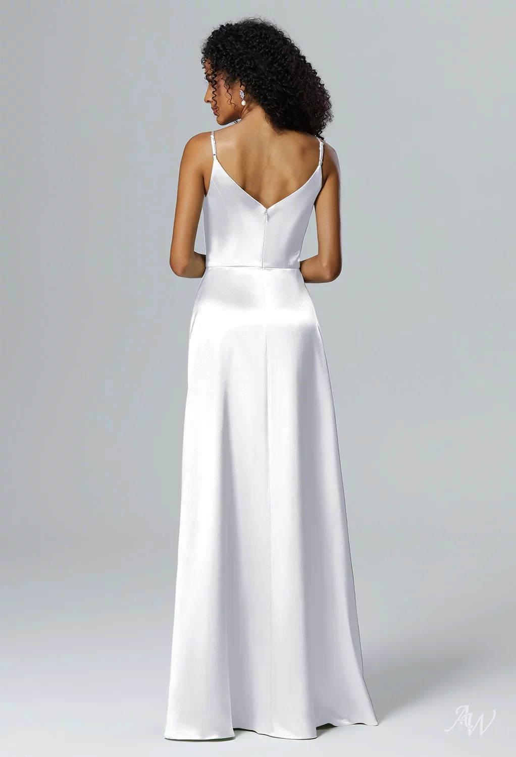 AW Osmunda Dress, Purple Haze Crystal Satin Satin Charmeuse Floor Length  V-Neck Bridesmaid Dresses | AW.Bridal Canada