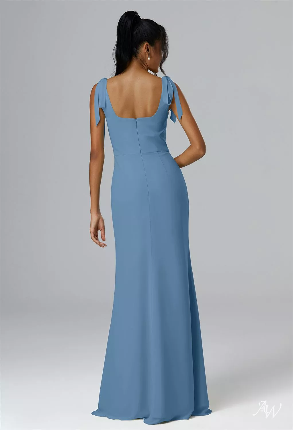 blue bridesmaid dresses canada AW Raphaela Dusty mismatched shades of blue bridesmaid dresses