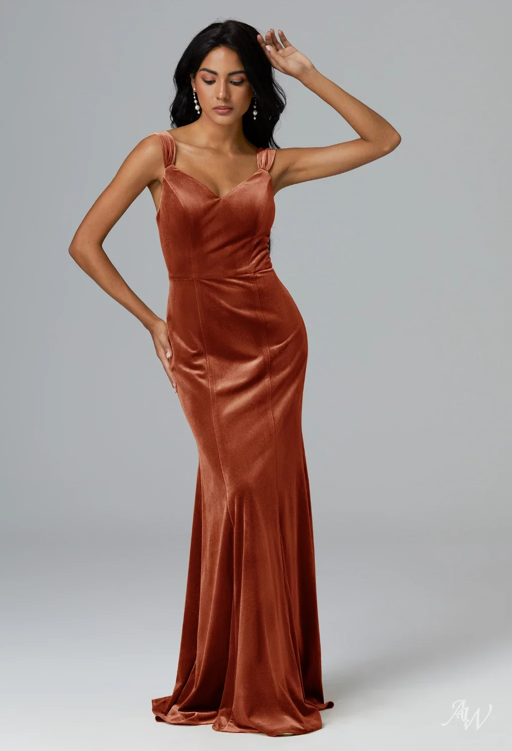 burnt orange bridesmaid dresses canada Burnt Orange Chiffon Long Bridesmaid Dress 2020 Custom Color / 10 main image 0