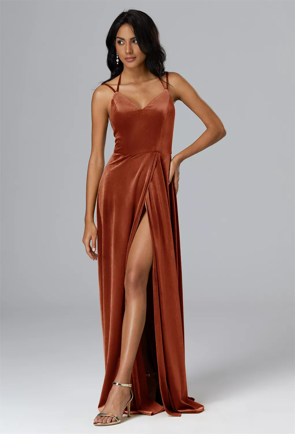 AW Romaine Burnt Orange  Dresses