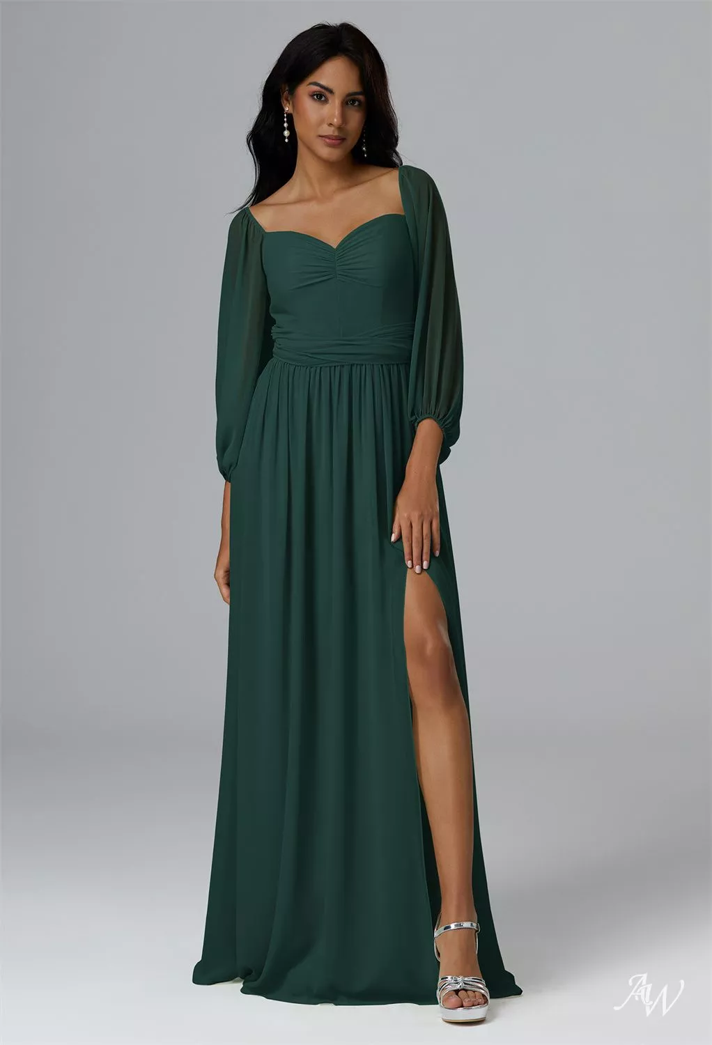 AW Phyllis Dark Emerald Bridesmaid Dresses