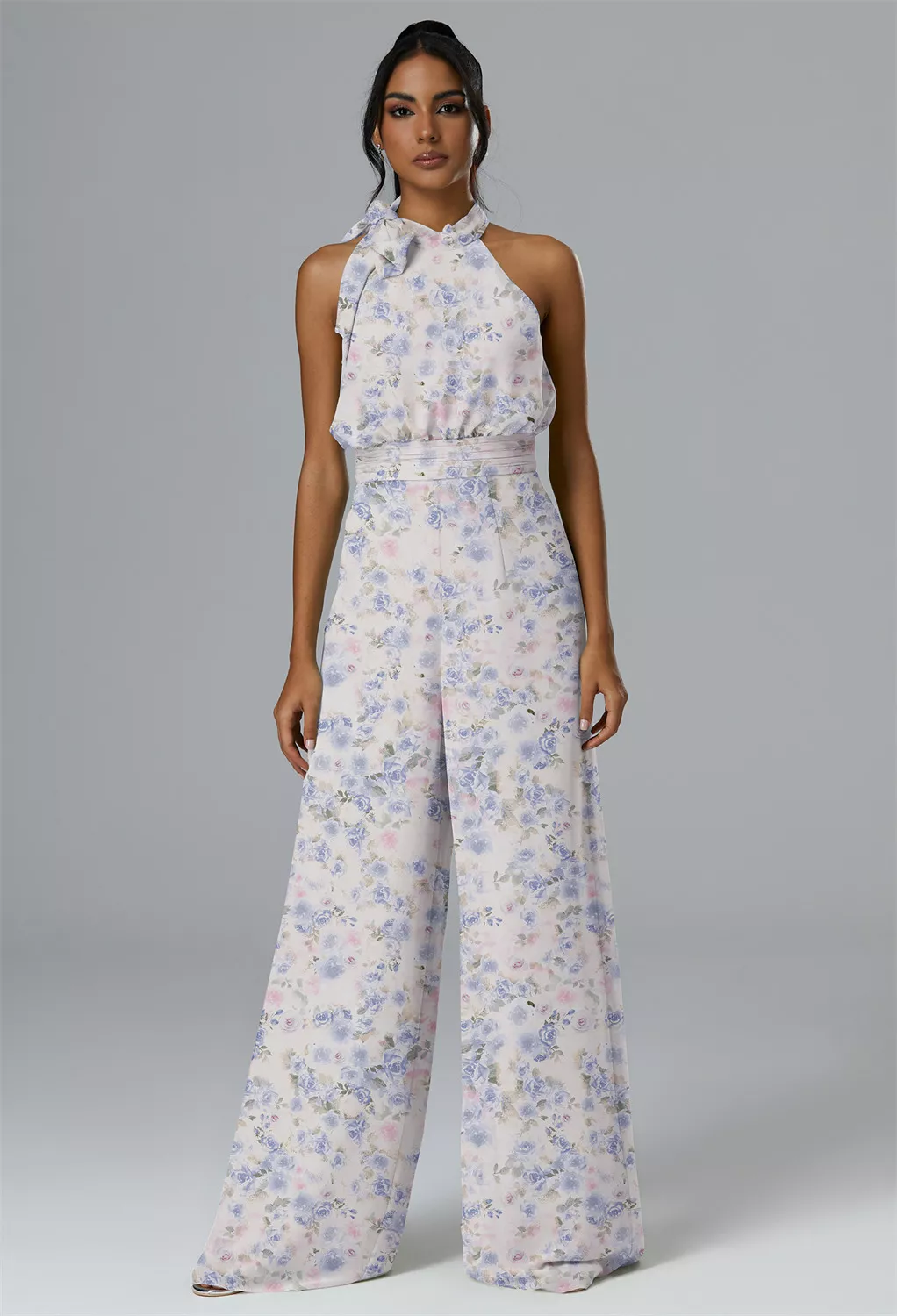 AW Rosalie Azure Purple Print  Fall Wedding Guest Dresses