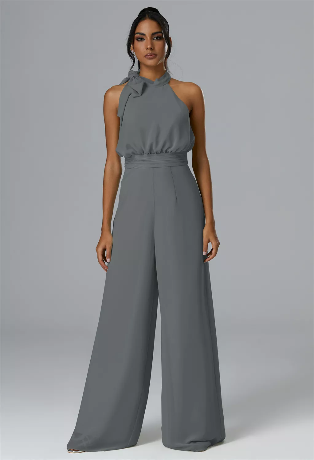 AW Rosalie Steel Gray  Fall Wedding Guest Dresses