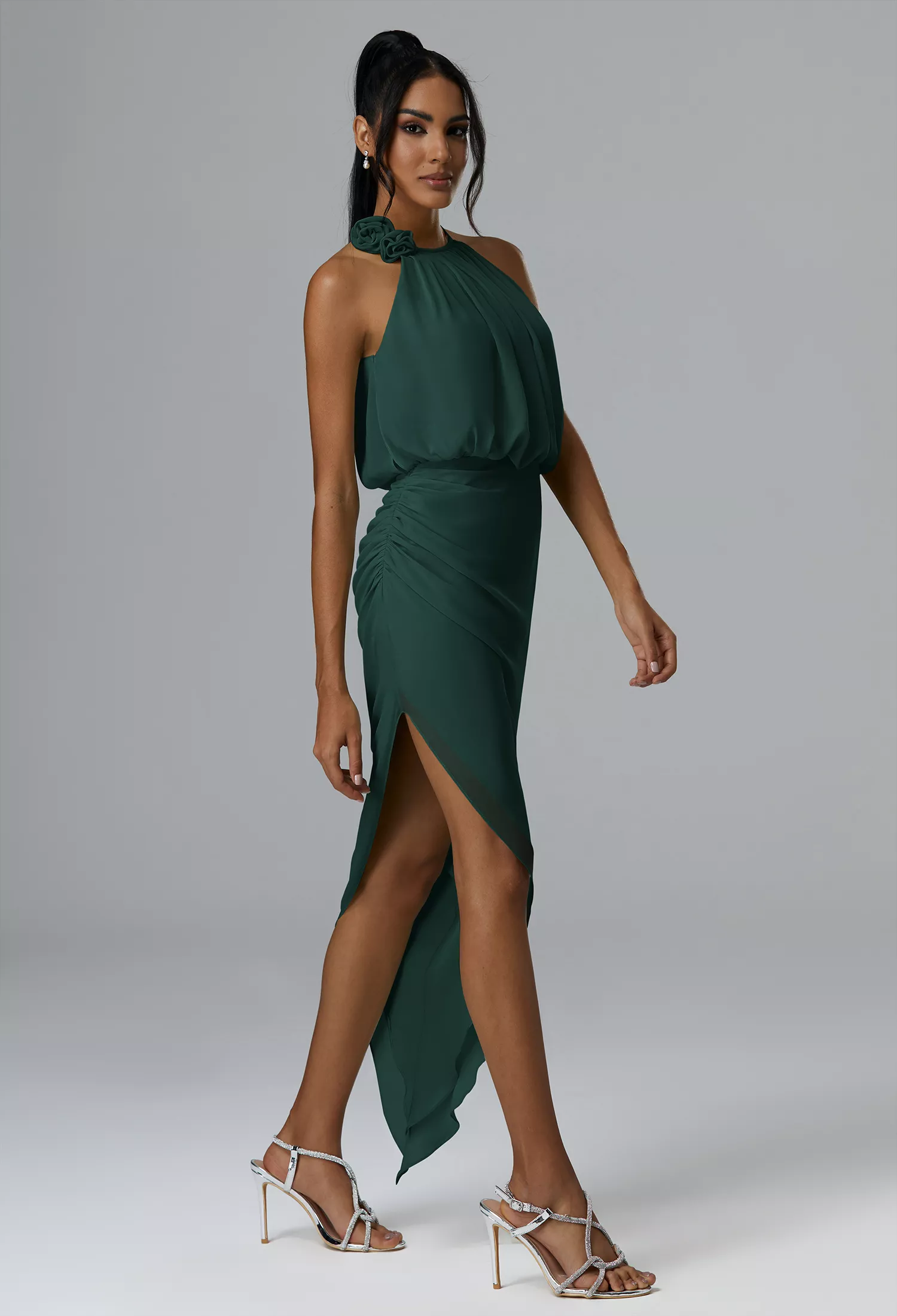 AW Drew Dark Emerald  Cocktail Wedding Guest Dresses