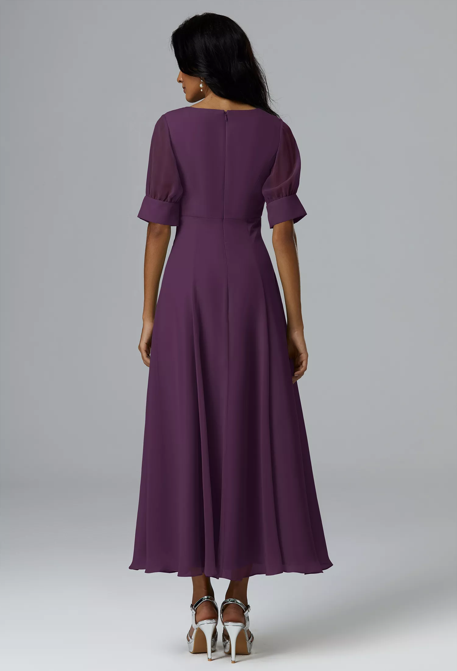 AW Sapphire Grape  Long Bridesmaid Dresses