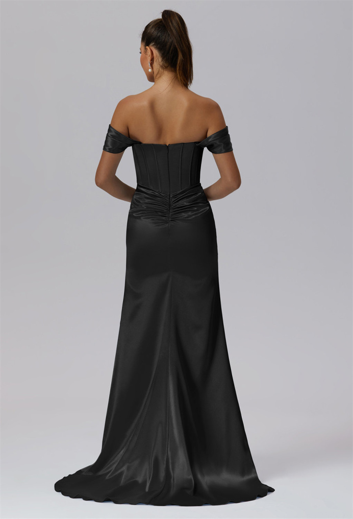 AW Beulah Black Metallic  Prom Dresses