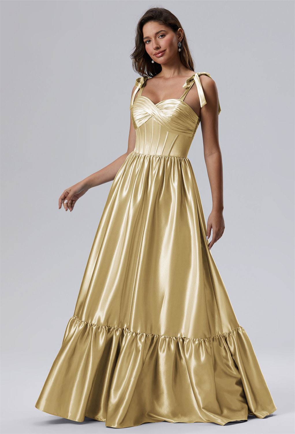 AW Blustery Light Gold  Dresses