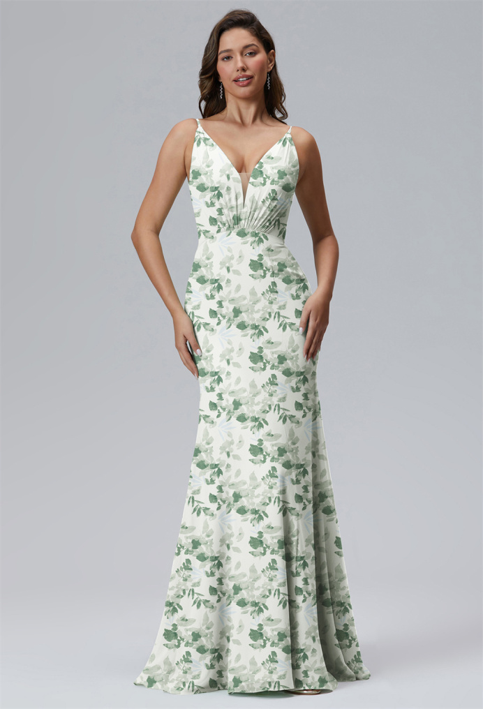 AW Adelyn Tea Green Shade  Bridesmaid Dresses