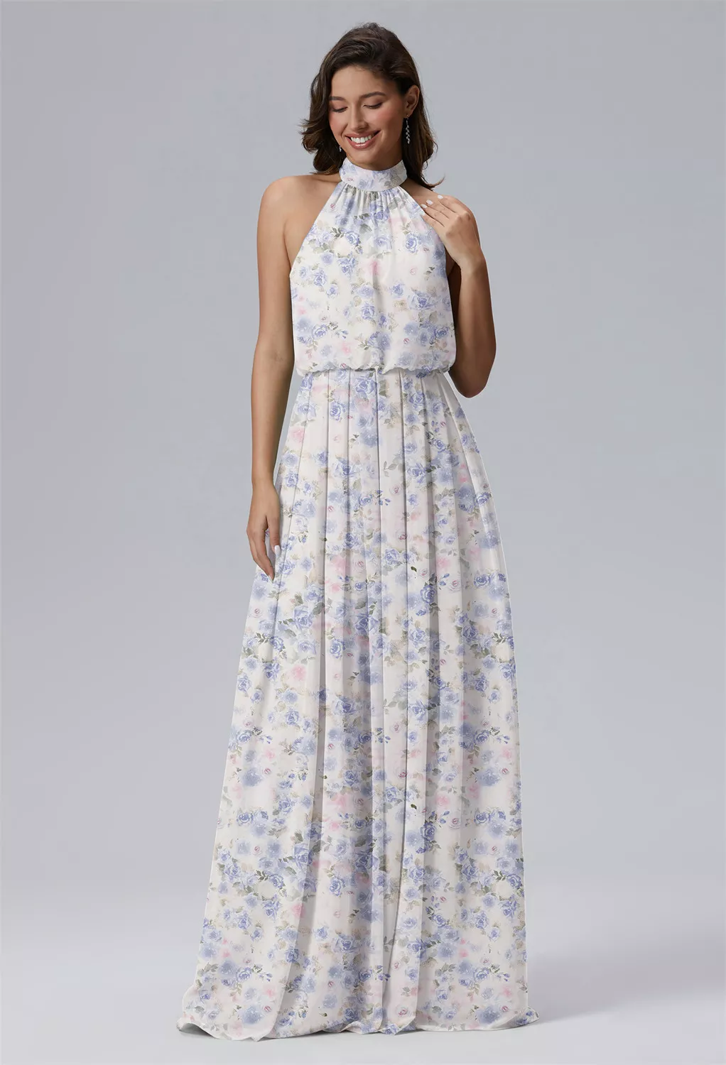 AW Celsius Azure Purple Print  Fall Wedding Guest Dresses