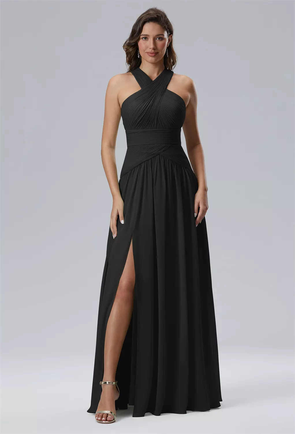 AW Evaporate Black  Spring Wedding Guest Dresses