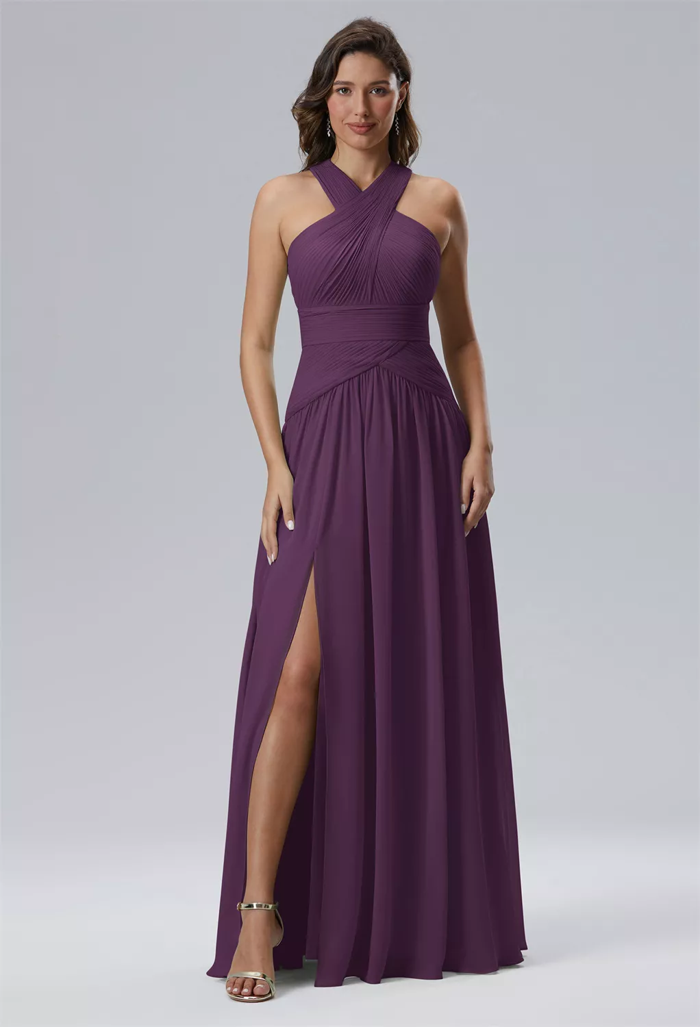 AW Evaporate Grape  Spring Wedding Guest Dresses