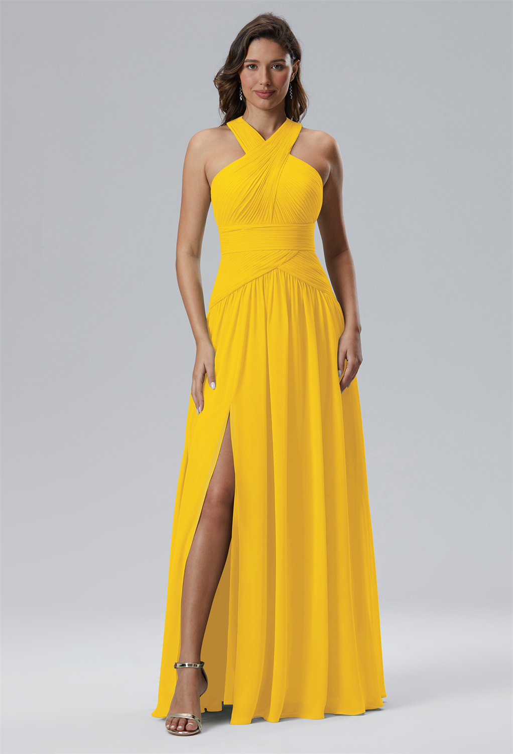 AW Evaporate Mustard Yellow  Spring Wedding Guest Dresses