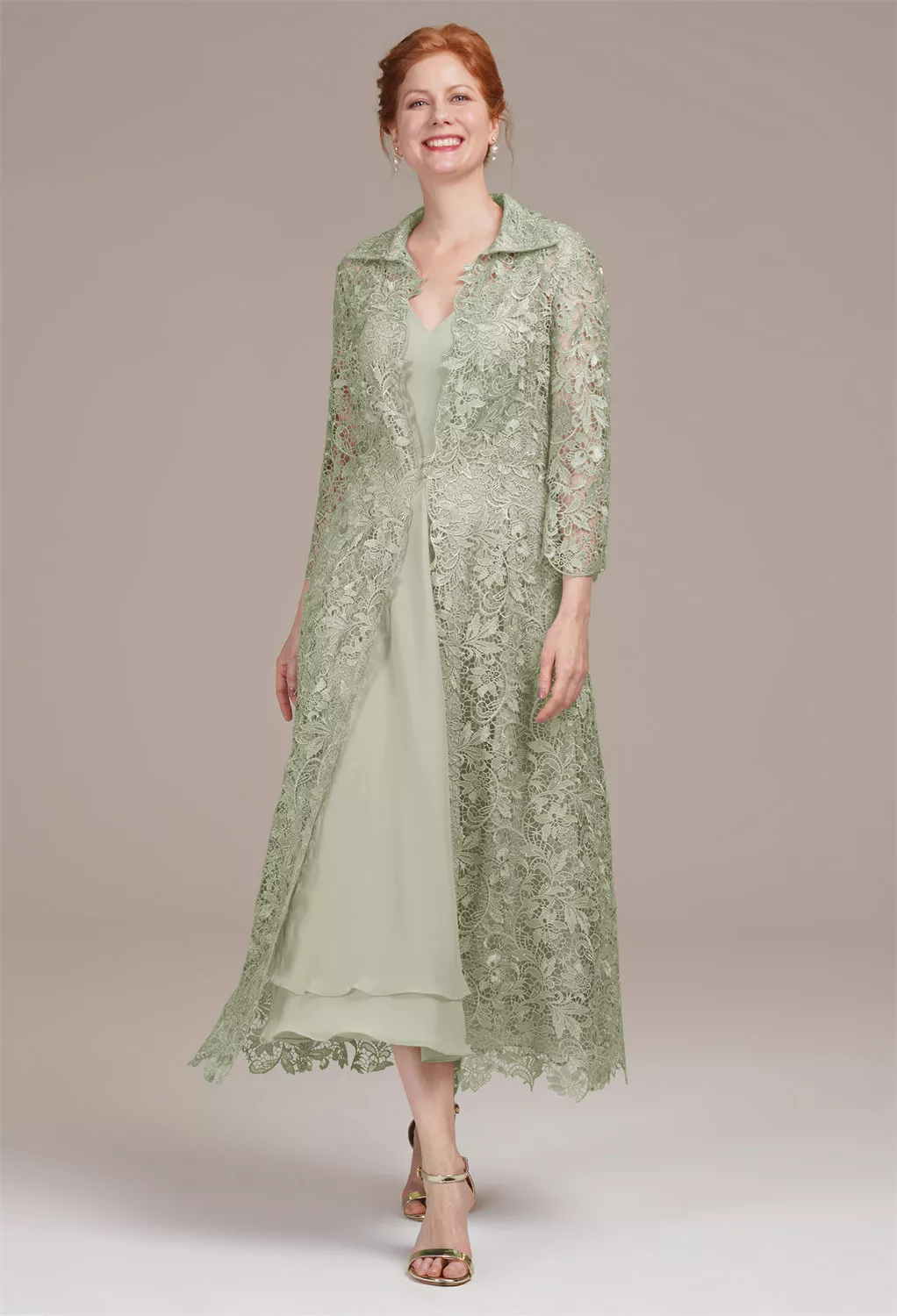 AW Calliope Sage Green  Mother of the Bride Dresses