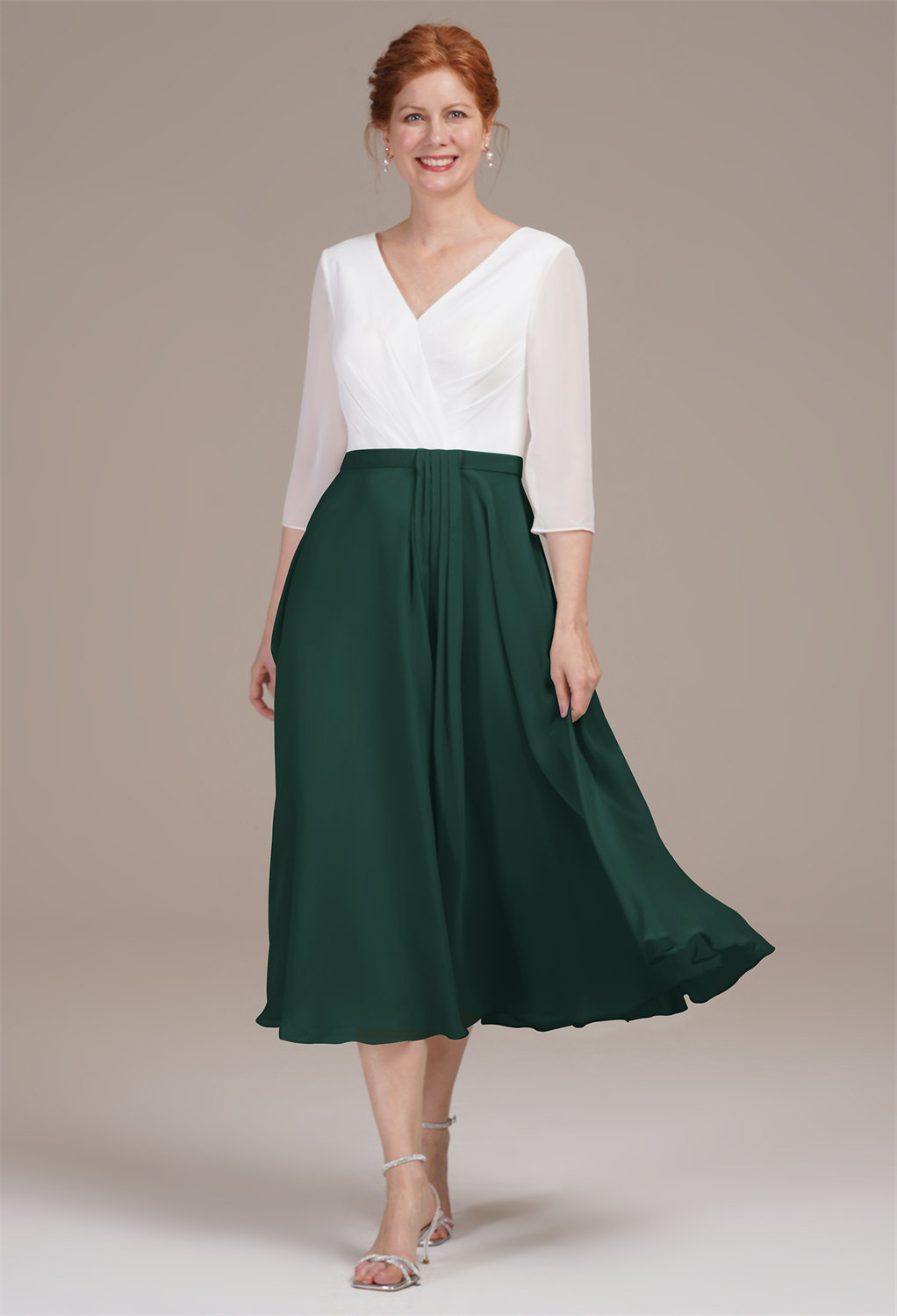 AW Difluence Dark Emerald  Spring Mother of The Bride Dresses