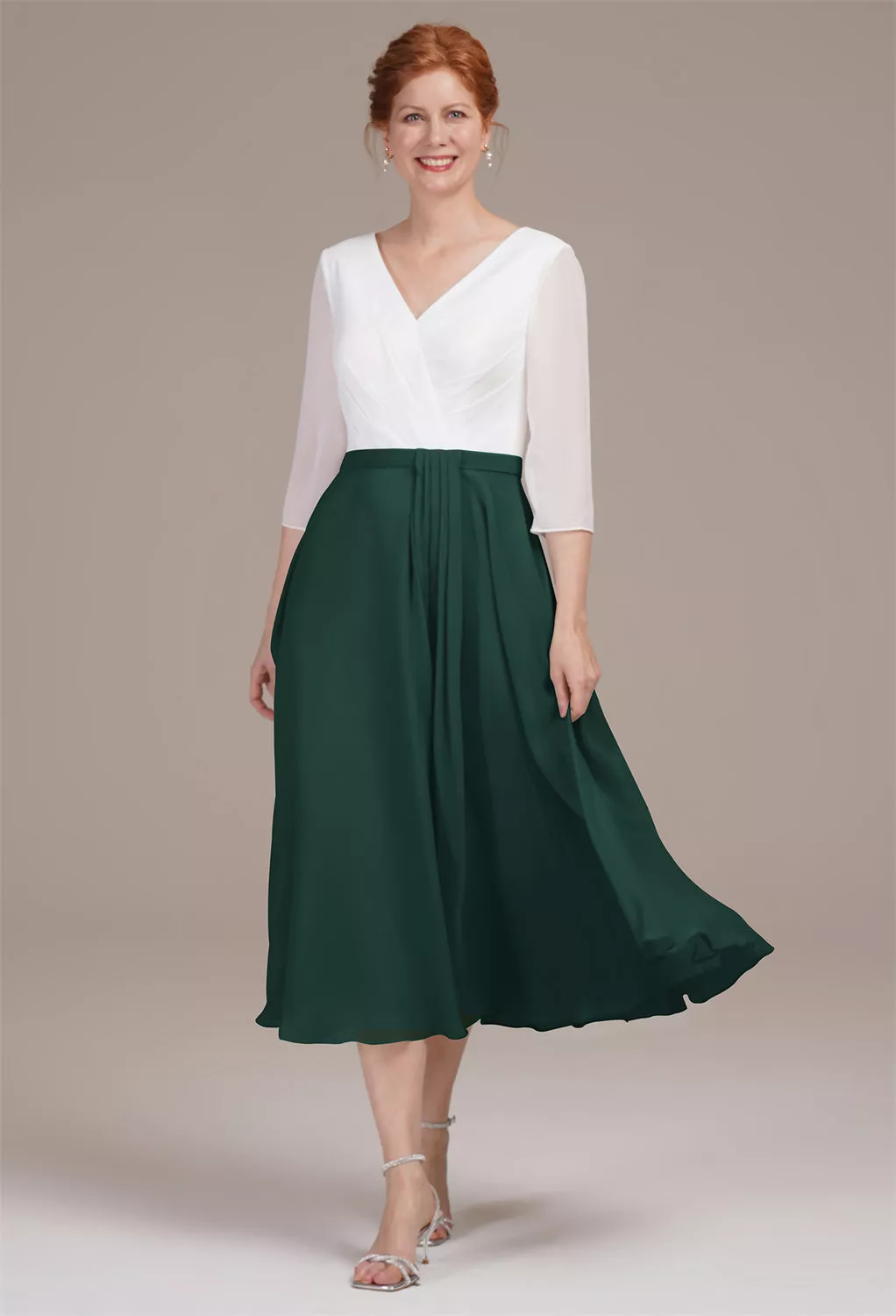 AW Difluence Dark Emerald  Spring Mother of The Bride Dresses