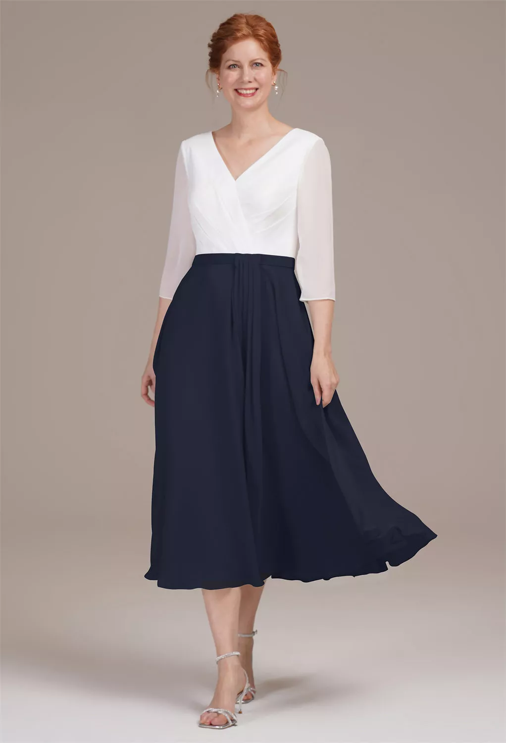 AW Difluence Dark Navy  Spring Mother of The Bride Dresses
