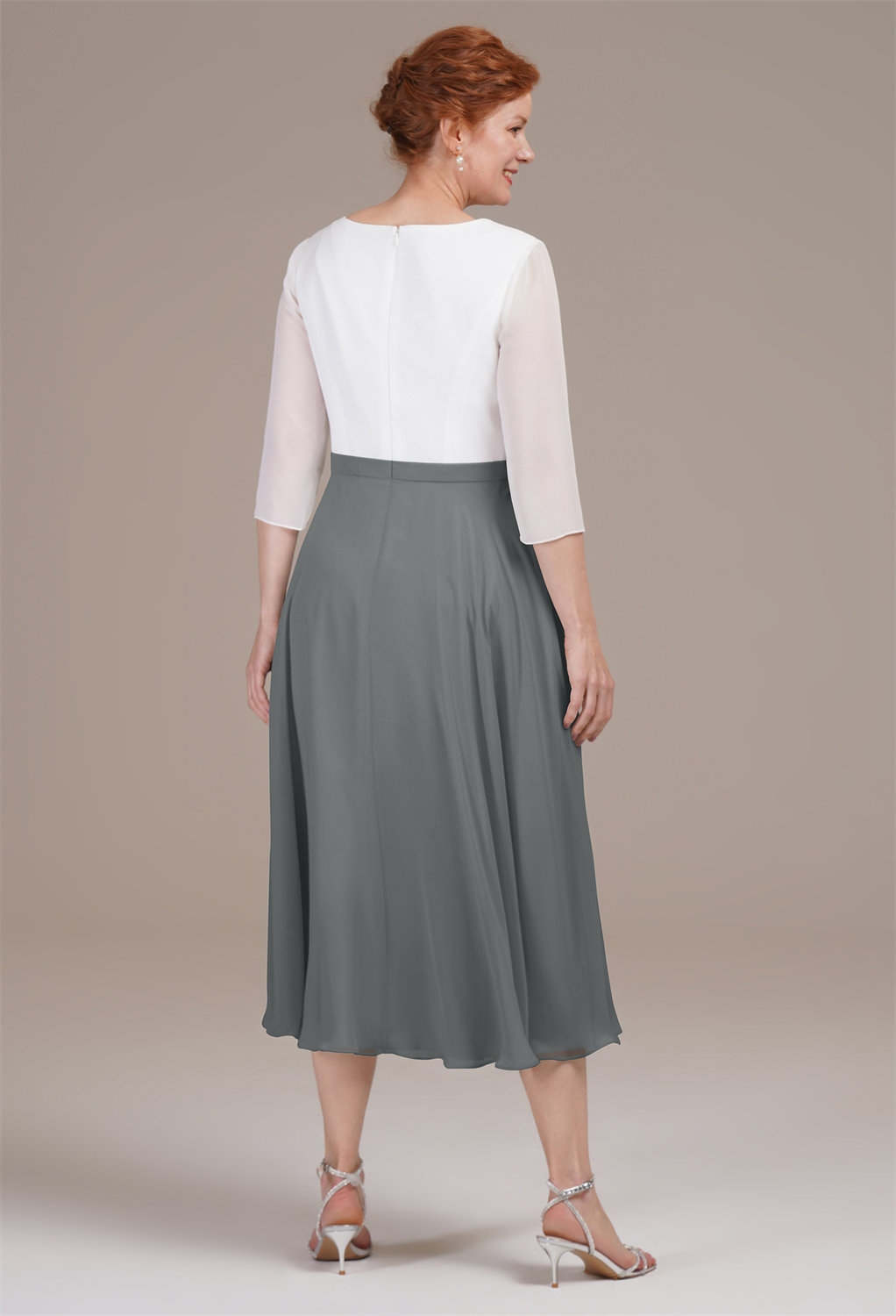 AW Difluence Steel Gray  Spring Mother of The Bride Dresses