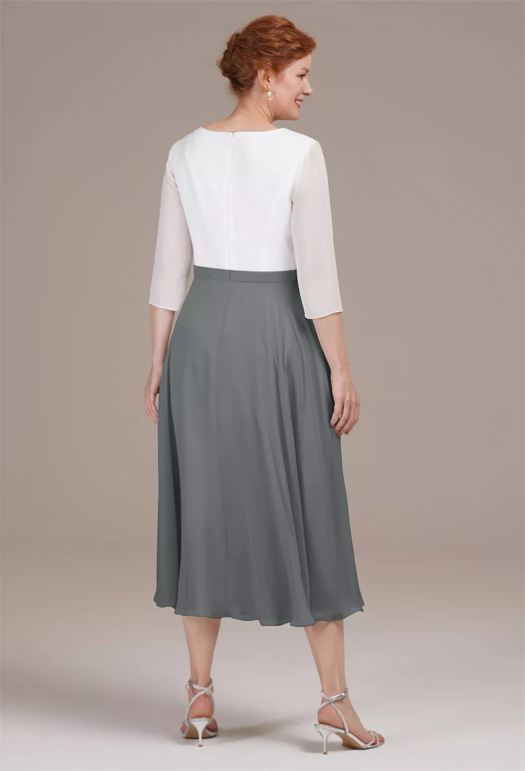 AW Difluence Steel Gray  Spring Mother of The Bride Dresses