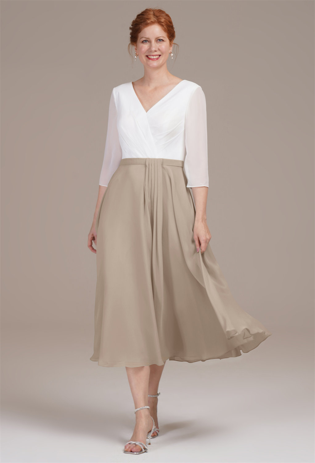 AW Difluence Taupe  Spring Mother of The Bride Dresses