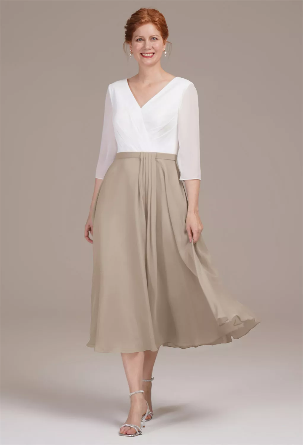 AW Difluence Taupe  Spring Mother of The Bride Dresses