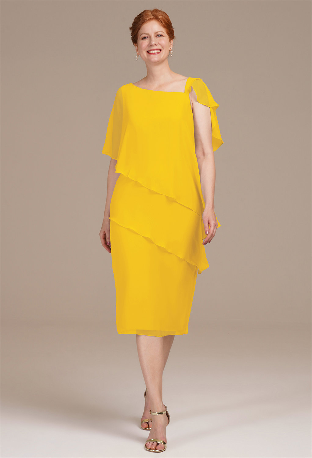 AW Justice Mustard Yellow  Spring Mother of The Bride Dresses