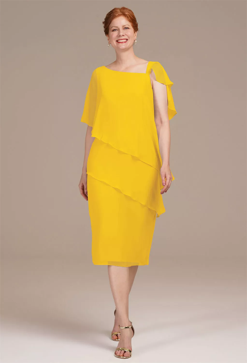 AW Justice Mustard Yellow  Spring Mother of The Bride Dresses