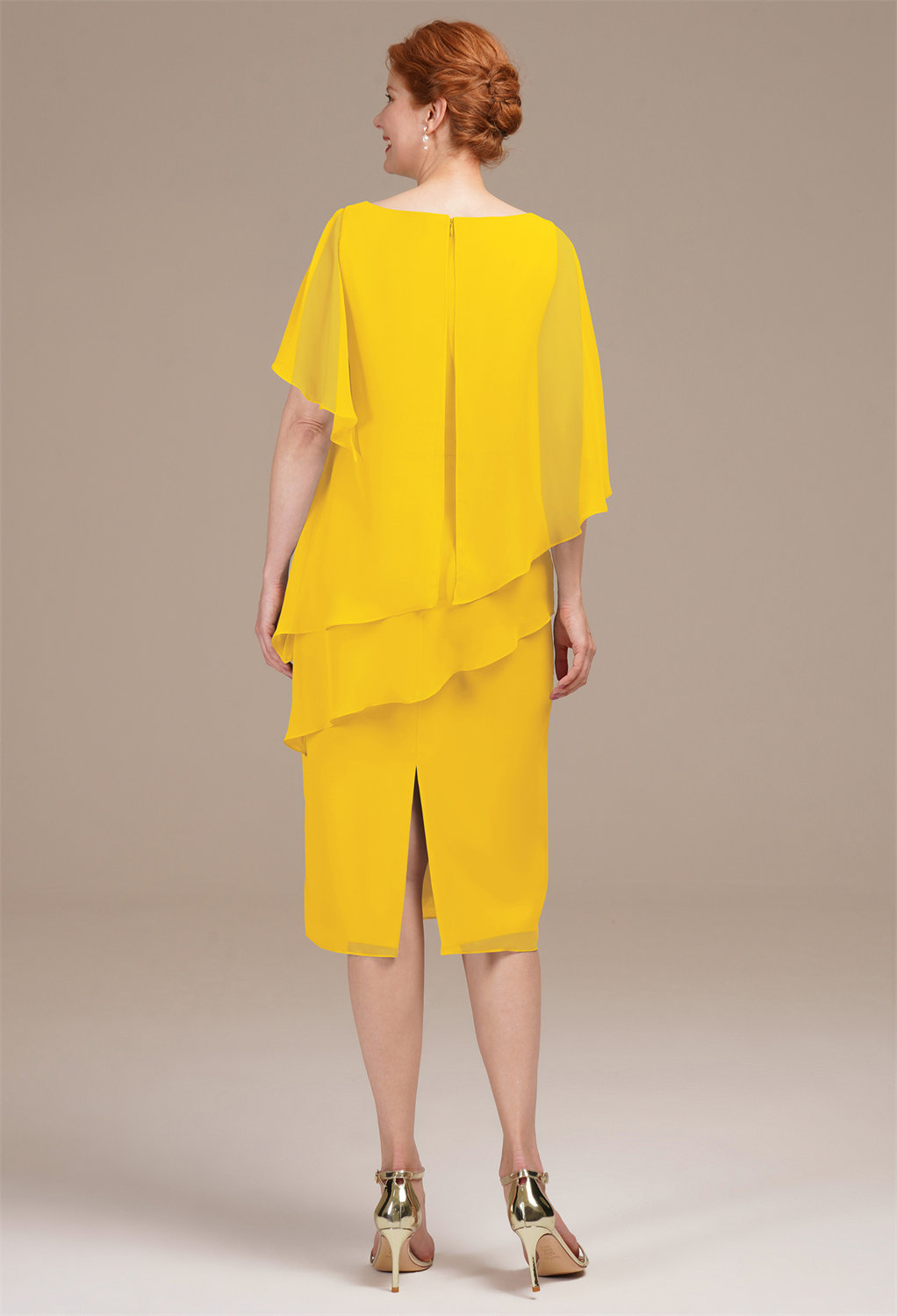 AW Justice Mustard Yellow  Spring Mother of The Bride Dresses