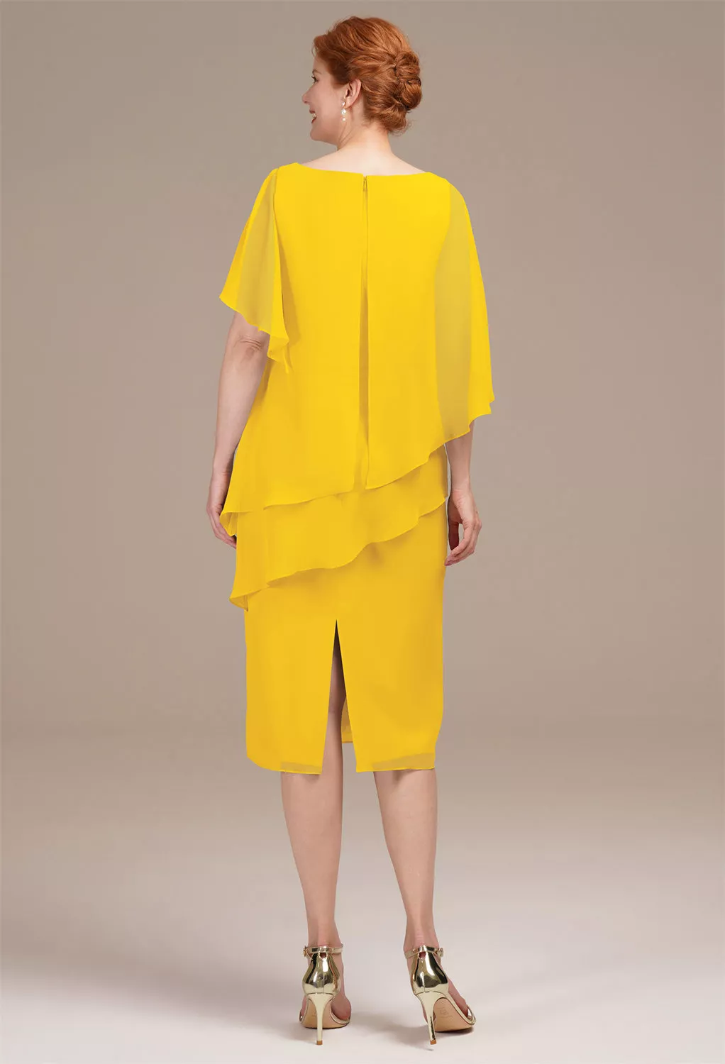 AW Justice Mustard Yellow  Spring Mother of The Bride Dresses
