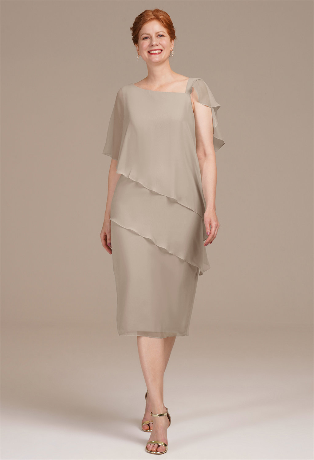 AW Justice Taupe  Spring Mother of The Bride Dresses