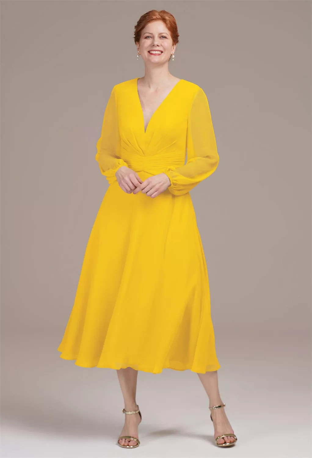 AW Fernanda Mustard Yellow  Mother of the Bride Dresses