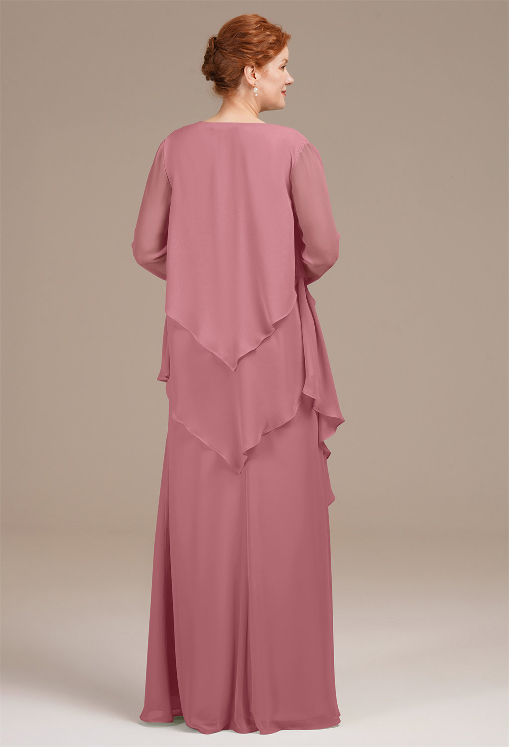 AW Urania Desert Rose  Mother of The Bride Dresses With Wraps